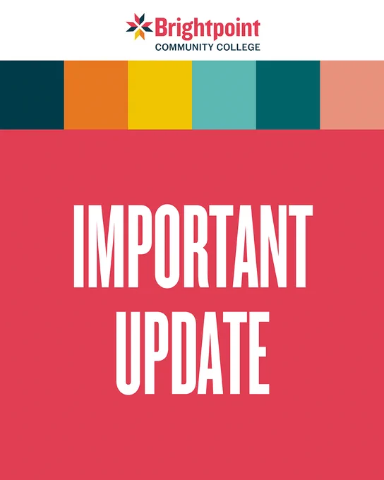"Important Update" appears in bold white font on a solid coral background. 