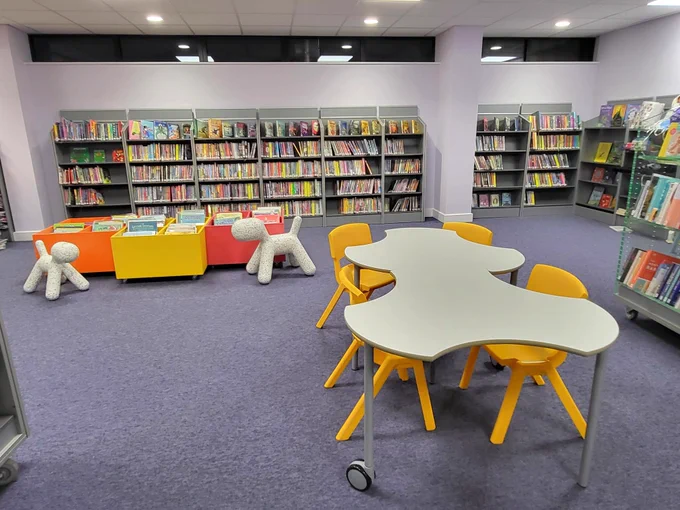 Children's library area inside Orpington Library.