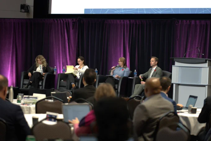 Group of panelists speaking at the 8th Annual IP Data & Research Conference.
