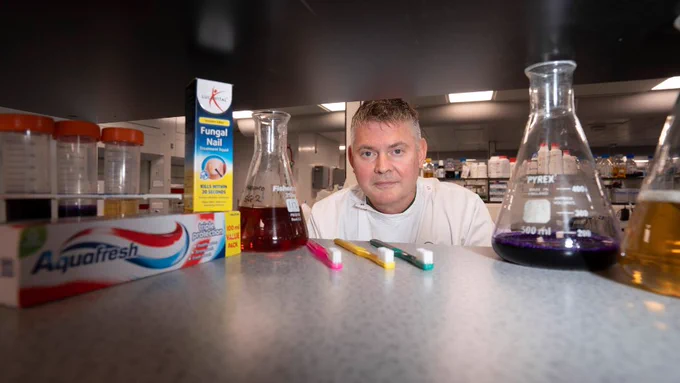 Professor Gordon Ramage in the laboratory.