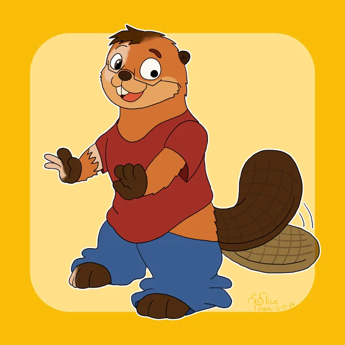 A tf c0mm for Randomperindeed becoming the beaver from Hoppers!

Too many beaver-coded thoughts must have the body change to match, it’s pond rules! Random shrinks in his clothes as his body becoming orange and fluffy. His hands and feet becoming webbed with brown fur as a brown tail slaps behind him. A buck-toothed smile shows on his face as his body becomes more beaver like by the second!