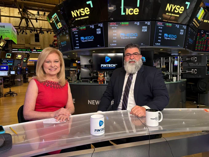 Floki returned to the New York Stock Exchange yesterday for another sit-down interview, filmed from the floor of the NYSE.