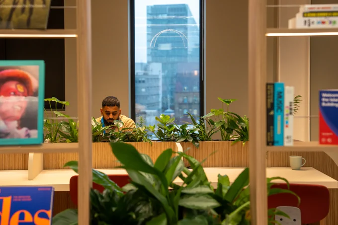 Person sitting in office