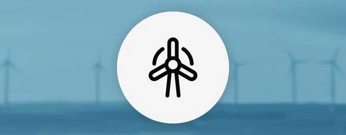 Symbolgrafik eines Windrads