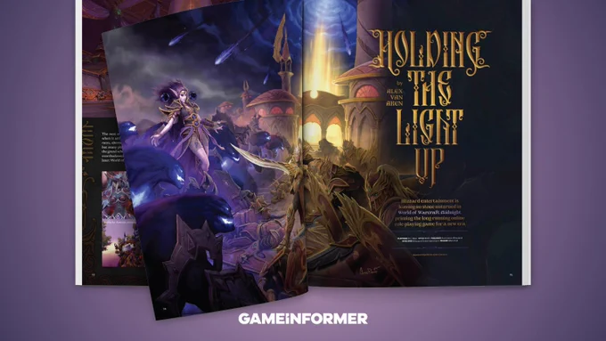 A mock up of the World of Warcraft: Midnight cover story in Game Informer Magazine Issue 374 (January 2026)