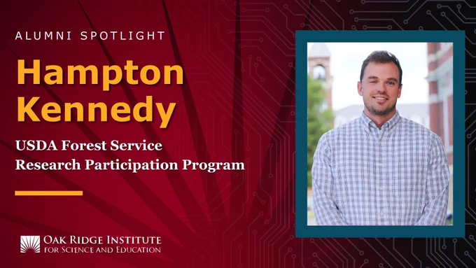 Promotional image for a spotlight on former ORISE participant Hampton Kennedy