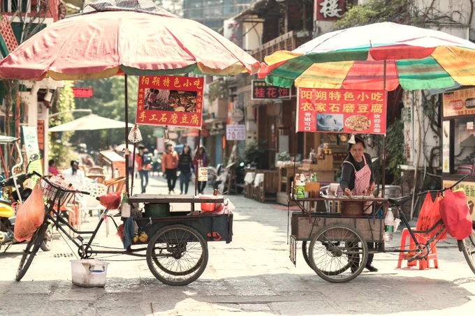 Photo of Street Vendors, Guilin, China Image by GuangWu Yang from Pixabay https://pixabay.com/photos/china-street-street-vendors-guilin-6788187/