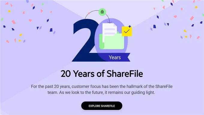 Banner: 20 Years of ShareFile