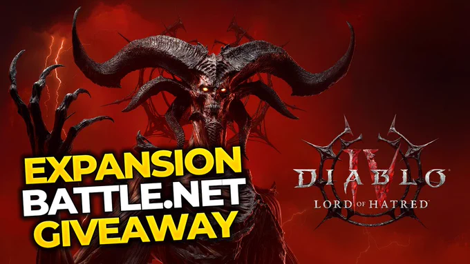 Mephisto and the Diablo 4 Lord of Hatred Expansion Logo.