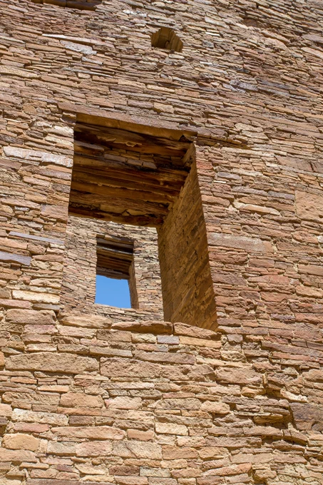 Rock Wall, Doorway and Window, Pueblo Bonito, Chaco Canyon