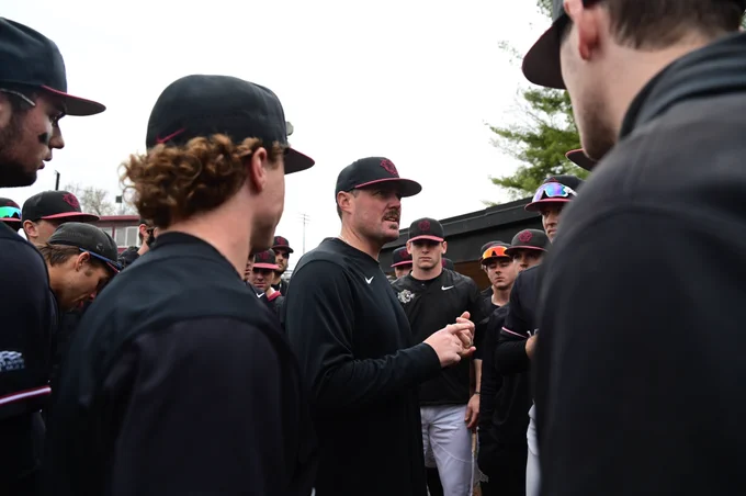 AJ Miller talks to the team 