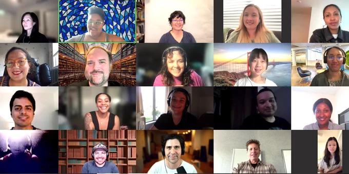 Screenshot of the 2025 H2 cohort with some of their mentors smiling at the camera.