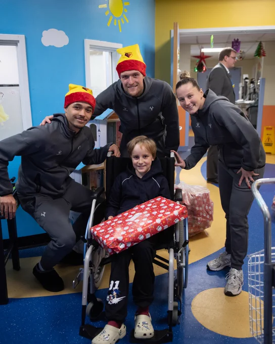 Max Alleyne, Mattie Pollock and Anna Filbey at the Starfish Ward at Watford General Hospital.