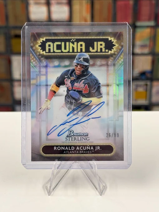 2022 Bowman Sterling Signage Autograph Card
Ronald Acuña Jr., Atlanta Braves (26/99)