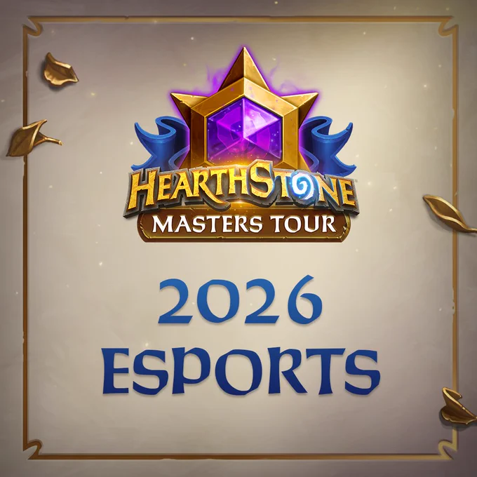 An image reading '2026 Esports' with the Hearthstone Masters Tour logo above.