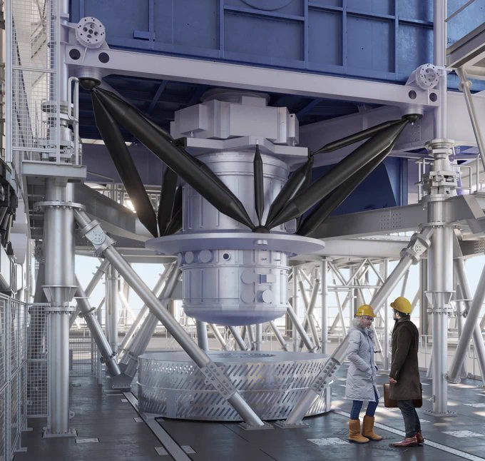 Rendering of IRIS mounted under NFIRAOS on TMT.