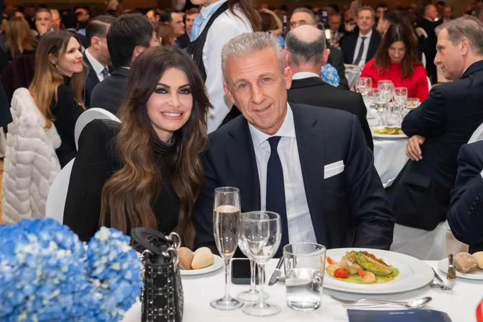 Ambassador Guilfoyle seated next to the Propeller Club President Fragoulis, during the Amver Awards Ceremony.