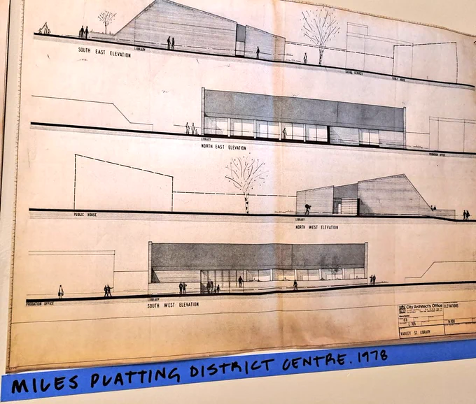 Historic elevattions of Miles Platting Library