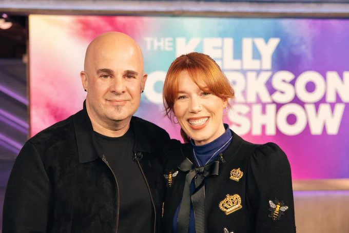 Image of Rhonda & Jason on set of The Kelly Clarkson Show.