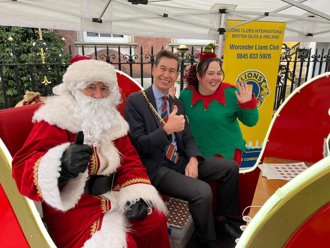 Cllr Dr Matt Lamb with the Worcester Lions Club