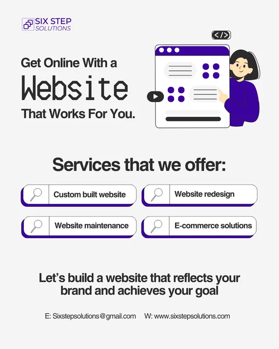 Need a website that actually works for your business?
From custom builds to e-commerce — we’ve got you covered.
📩 DM us today!