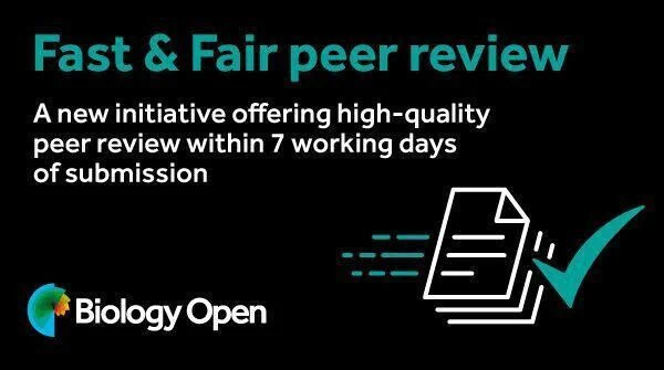 A new initiative offering high-quality peer review within 7 working days of submission

Biology Open logo to the left
Fast & Fair peer review