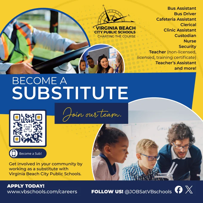 flyer for becoming substitute