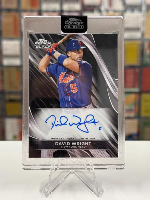 2024 Topps Chrome Black Base Autograph card
David Wright, New York Mets