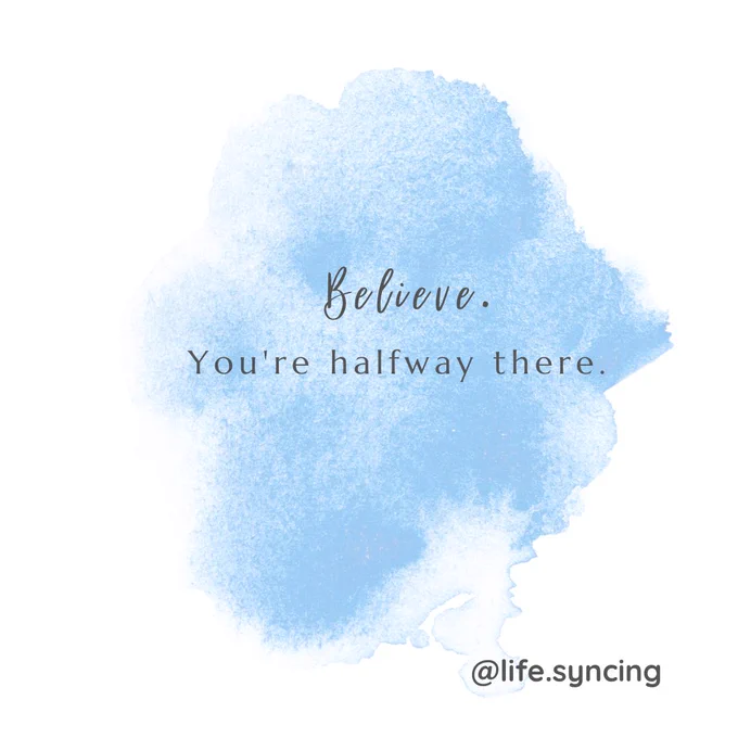 Blue Splodge Background.  Believe. You're halfway there.
@life.syncing
