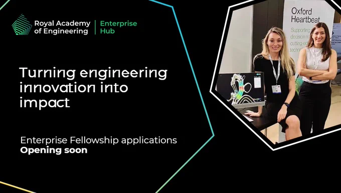 Turning engineering innovation into impact. Enterprise Fellowship applications opening soon.
Featruing two women in front of their innovation smiling