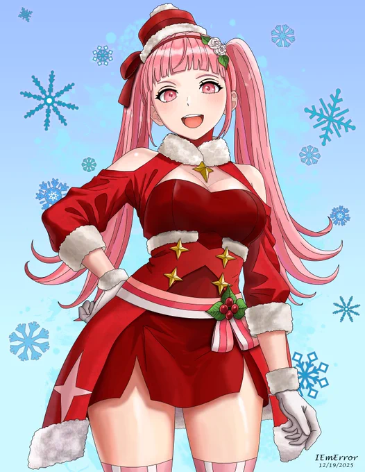 Hilda Valentine Goneril wearing her Christmas themed outfit from Fire Emblem Heroes.