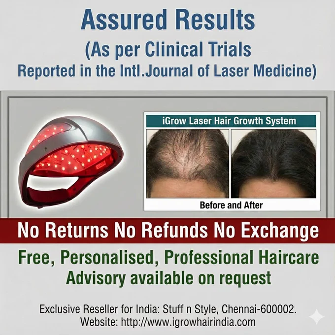 iGrow Laser Hair-Growth System for Reversing Baldness