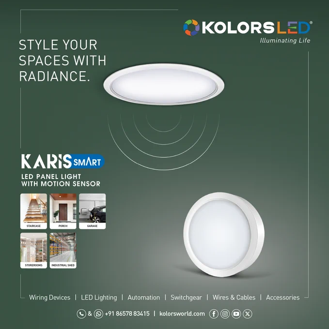 Upgrade your spaces with the Kolors LED Karis Smart Panel Light, where innovation meets design. This motion sensor panel light activates only when needed, making it the perfect sensor-based LED panel light for staircases, porches, garages, and more. Enjoy elegant brightness with this motion sensor ceiling light that blends style and energy efficiency. Discover the best motion sensor lights in India with Kolors Smart Lighting, a seamless fusion of technology and elegance.

#KolorsLED #KarisSmart #SmartLighting #MotionSensorLight #LEDPanelLight
.
.
.
.
[Kolors LED, Karis Smart Panel Light, motion sensor LED panel light, smart ceiling light with sensor, sensor-based LED panel light, motion sensor ceiling light, smart lighting solutions India, energy efficient LED panel, LED panel light for garage, smart LED lighting system, Kolors]