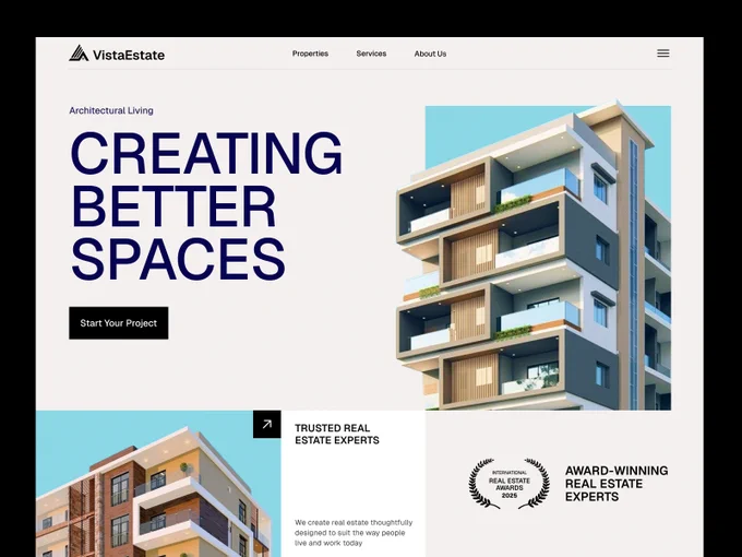 Vistaestate — Real Estate agency Website design 