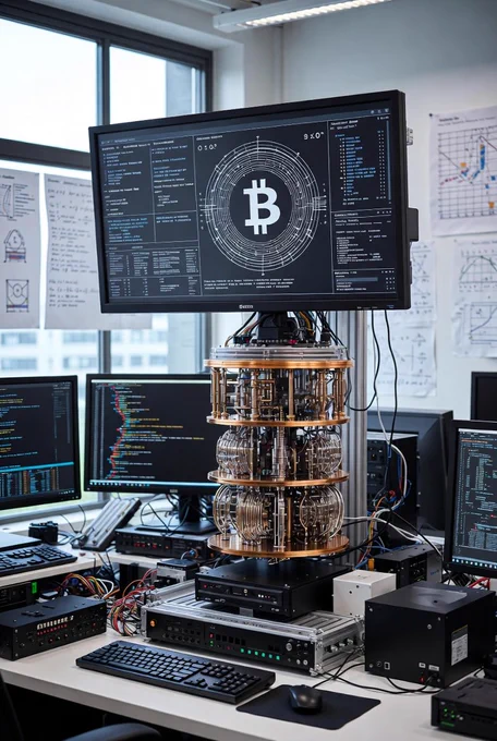 A prototype of a quantum computer for Bitcoin