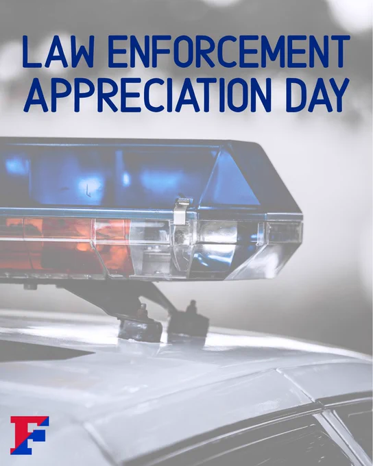 Law Enforcement Appreciation Day with police lights