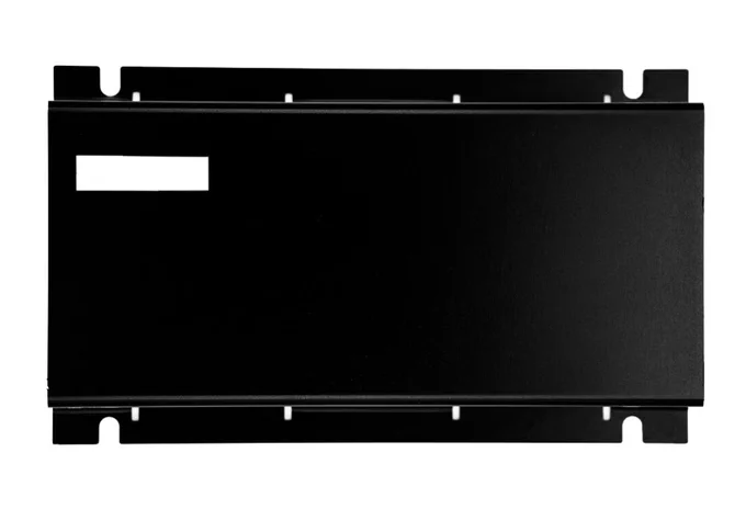 Image of a Signal Hound mounting bracket viewed from above set on a white background.