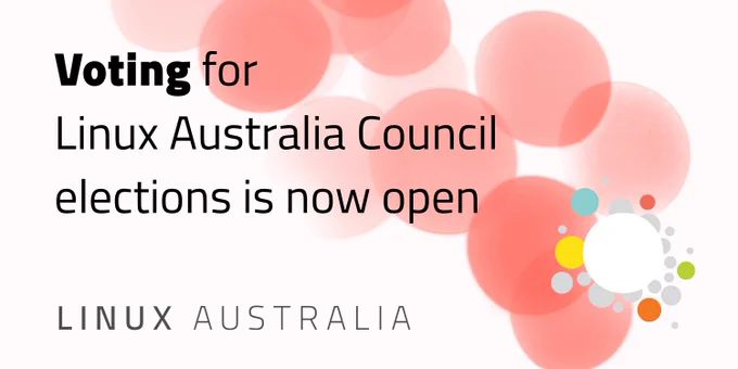 Voting for Linux Australia Council elections is now open