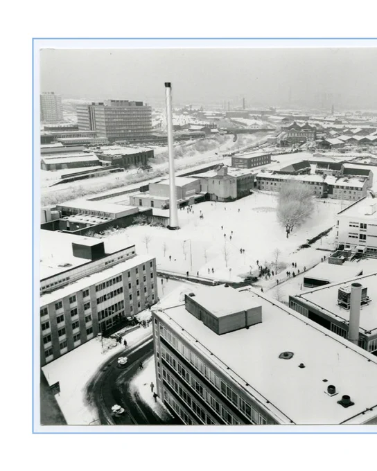 Archive photo of snowy campus 