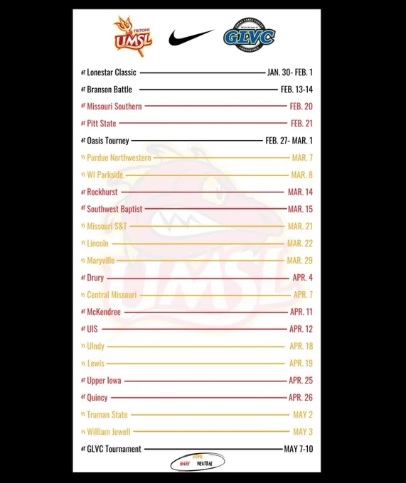 🗓️MARK YOUR CALENDARS‼️
Triton softball is right around the corner, come support us this 2026 season🔱🥎