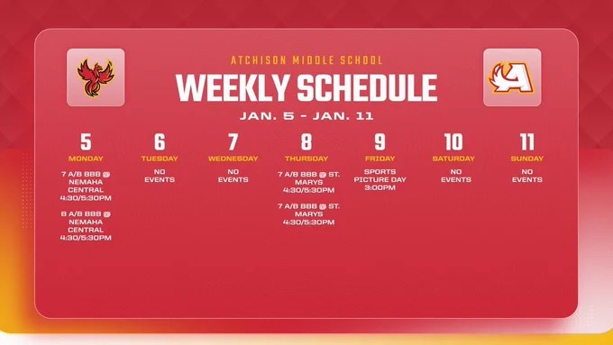 AMS WEEKLY SCHEDULE - 2025-26 8840346
