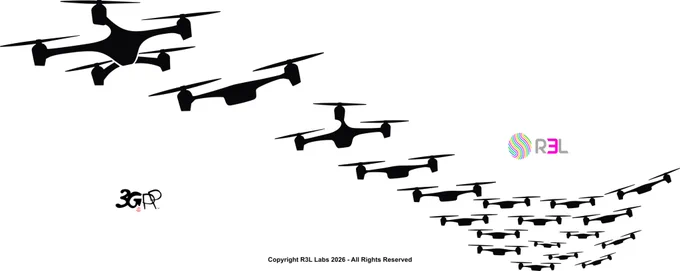 R3L Labs Bot Swarm with 3GPP