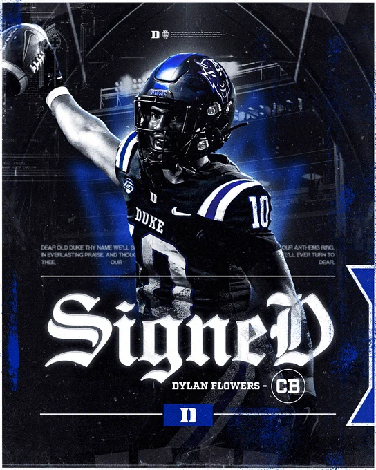 Cornerback Dylan Flowers has signed with Duke