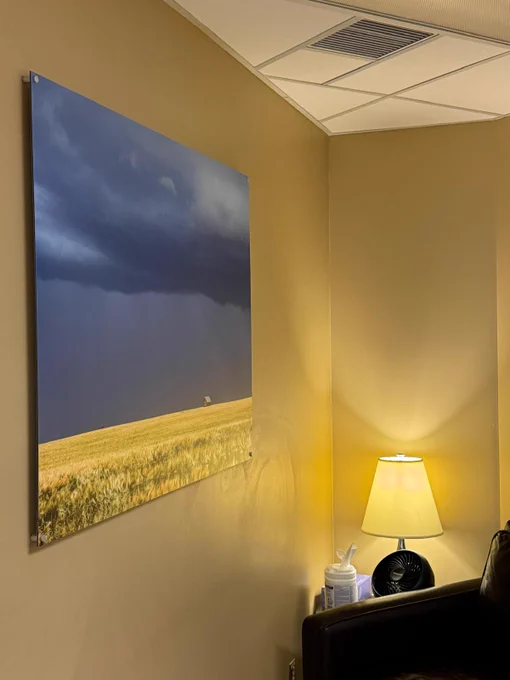 A calming image by Sherman Hines is perfectly situated in the Quiet Room of Unit 9ES (General Surgery and Acute Care Inpatient Unit) at UHN Toronto General Hospital.