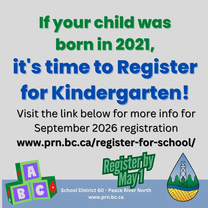  Was your child born in 2021? It's time to register for kindergarten! https://www.prn.bc.ca/register-for-school/ #sd60 