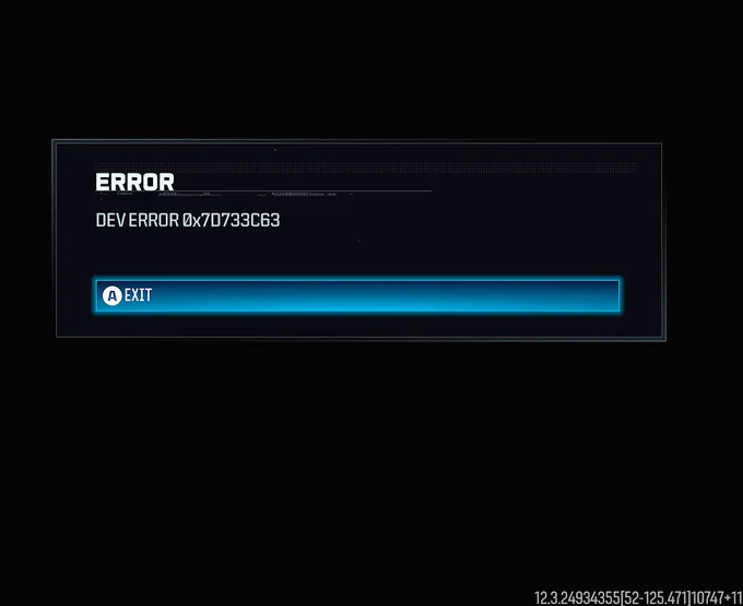 CALL OF DUTY WARZONE ERROR DEVERROR Øx70733C63