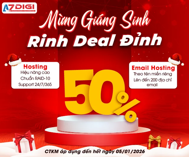 AZDIGI – Mừng Giáng Sinh – Rinh Deal Đỉnh: Giảm đến 50%