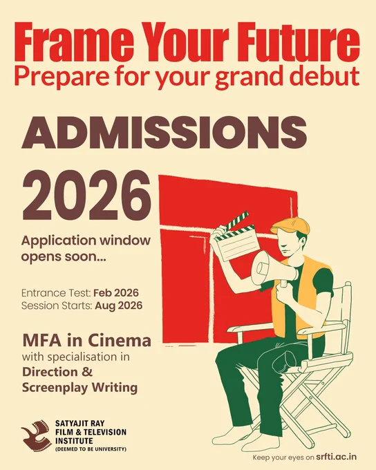 SRFTI Kolkata is about to roll out its red carpet for the future directors and screenplay writers