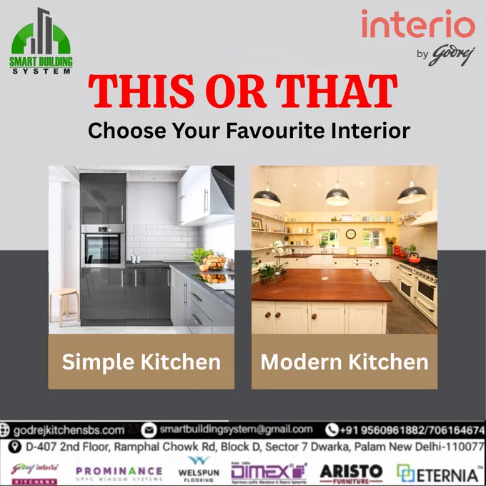 Simple or modern — which kitchen matches your vibe? 🤍✨
Tell us your pick and let your space reflect your style and lifestyle.
.
.
Contact us for more details:🤗
📞 𝟗𝟏 𝟗𝟓𝟔𝟎𝟗𝟔𝟏𝟔𝟖𝟐/𝟕𝟎𝟔𝟏𝟔𝟒𝟔𝟕𝟔𝟒
🌐𝐠𝐨𝐝𝐫𝐞𝐣𝐤𝐢𝐭𝐜𝐡𝐞𝐧𝐬𝐛𝐬.𝐜𝐨𝐦
📧𝐬𝐦𝐚𝐫𝐭𝐛𝐮𝐢𝐥𝐝𝐢𝐧𝐠𝐬𝐲𝐬𝐭𝐞𝐦@𝐠𝐦𝐚𝐢𝐥.𝐜𝐨𝐦
📍𝐃-𝟒𝟎𝟕 𝟐𝐧𝐝 𝐅𝐥𝐨𝐨𝐫, 𝐑𝐚𝐦𝐩𝐡𝐚𝐥 𝐂𝐡𝐨𝐰𝐤 𝐑𝐝, 𝐁𝐥𝐨𝐜𝐤 𝐃, 𝐒𝐞𝐜𝐭𝐨𝐫 𝟕 𝐃𝐰𝐚𝐫𝐤𝐚, 𝐏𝐚𝐥𝐚𝐦 𝐍𝐞𝐰 𝐃𝐞𝐥𝐡𝐢-𝟏𝟏𝟎𝟎𝟕𝟕
.
.
#InteriorDesign #ModularKitchen #KitchenInspiration #HomeDecor #ThisOrThat