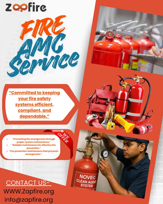 Preventing fire emergencies through proper maintenance.
Choose our Fire AMC service for continuous fire safety. 🔥#FireAMCService #FirePrevention #FireSafetyMaintenance #SafetyMatters #FireProtectionSystem #AMCProvider #ZapFire